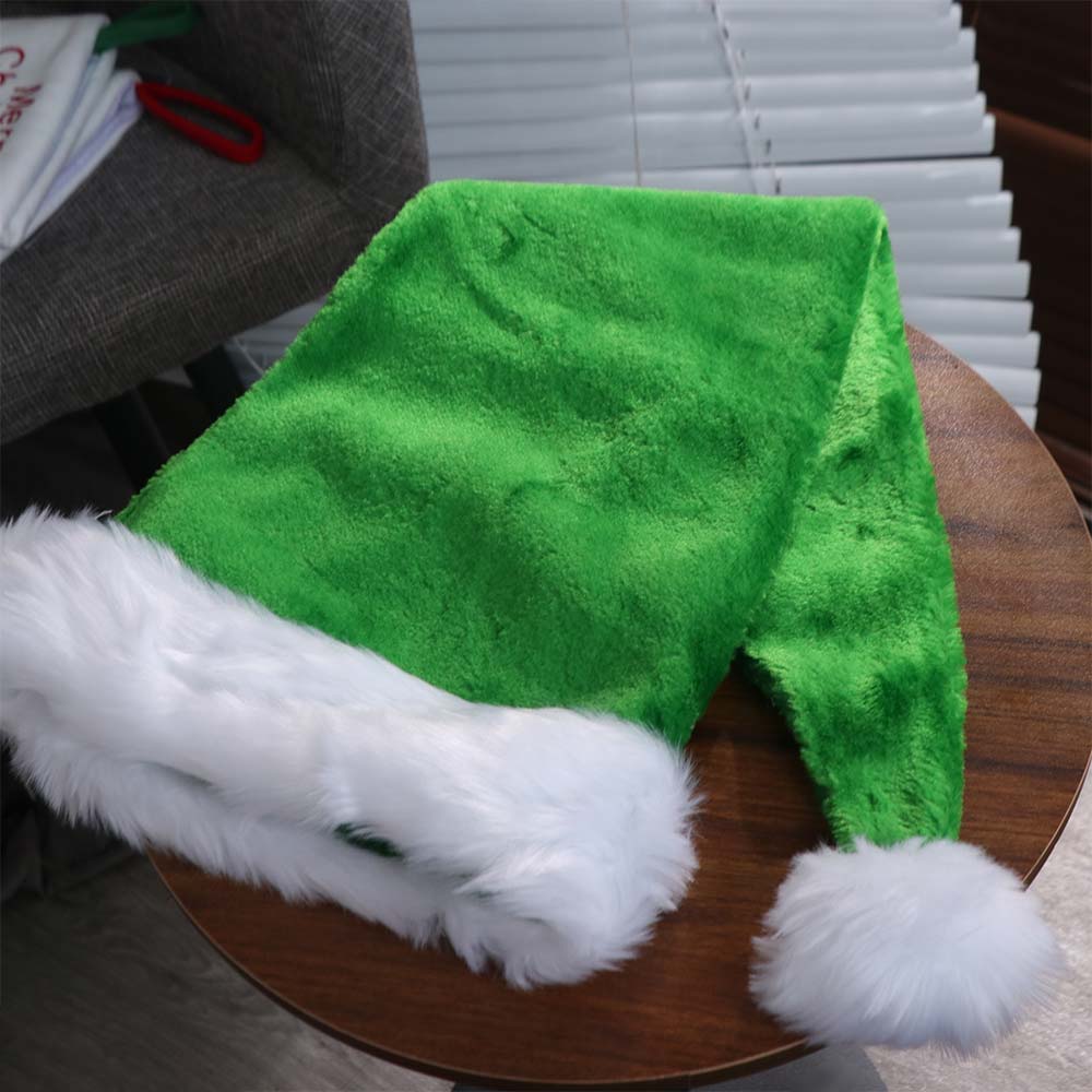 Holiday Plush Christmas Hat Red Hat Santa Hat Cosplay Supplies Fur Xmas Cap  Home Decoration