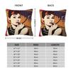 Cute Audrey Hepburn Print Throw Pillow Case Soft Cozy Pillowcase 18x18 Inch Cushion Cover for Couch Bed Sofa Bedroom Car Decor