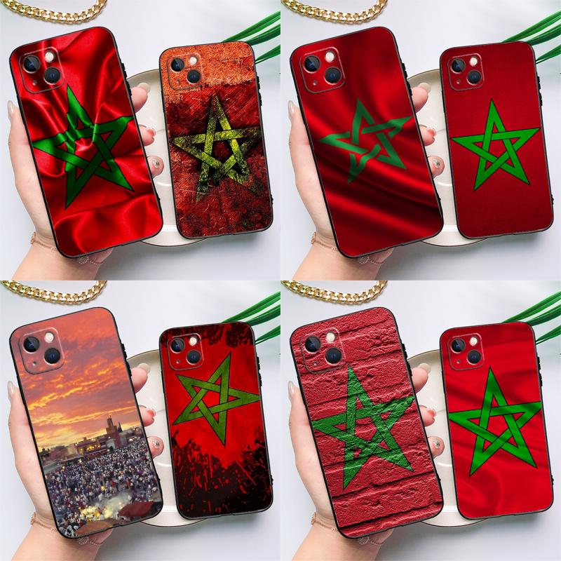 Morocco Moroccan Flag Silicone Case For iPhone 17 15 14 13 12 11 Pro Max 16 Plus 12 13 Mini 16e 17 Air Back Cover