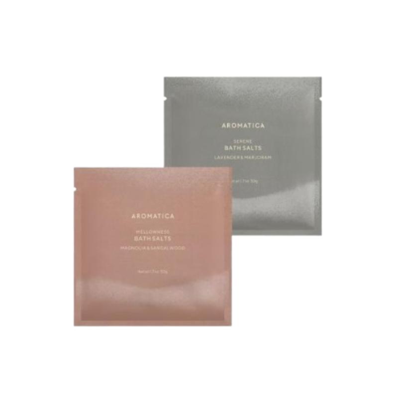 

AROMATICA Соль для ванны 50г 2 вида: Мягкость + Безмятежность