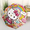 Hello Kitty,Rainbow Automatic Opening and Closing Folding Umbrella with 8 Rib Frame and Compact Travel Design,perfect for All Occasions |