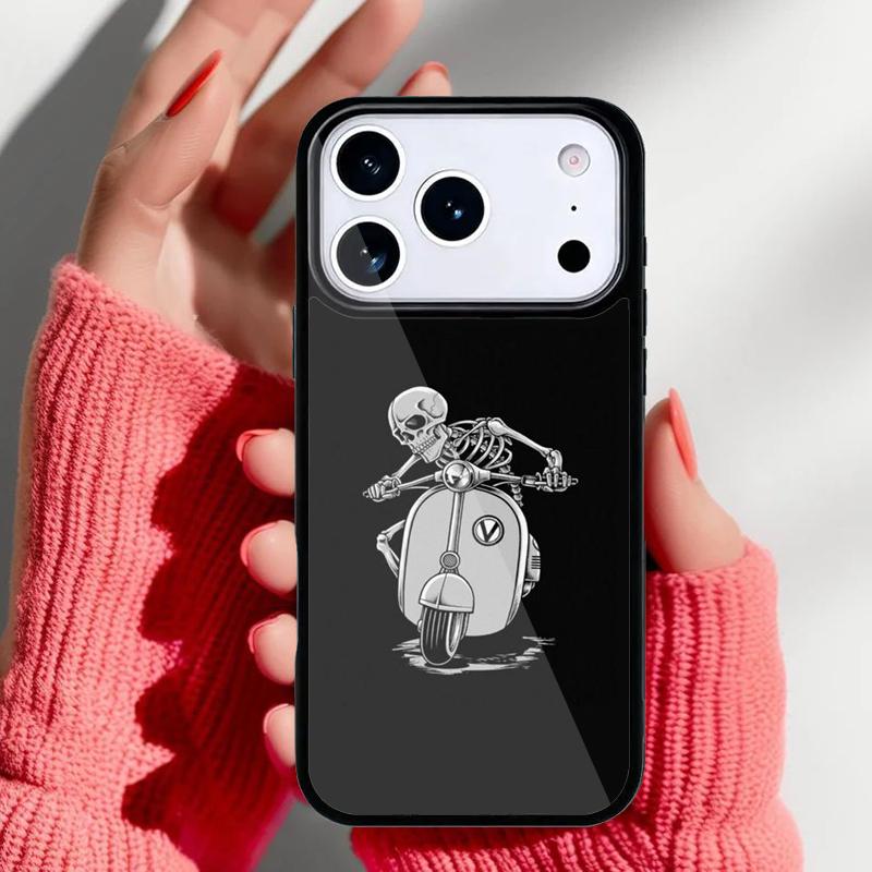 Spooky Skull Funny Dance Skeleton Phone Case for iPhone 17 Air 16e 15 14 13 Pro Max Back Cover for 12 11 Pro Coque