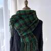 Plaid Scarf Women's Autumn and Winter New Warm Fringed Shawl Scarf Warm Windproof Neck Scarf Casual Outdoor