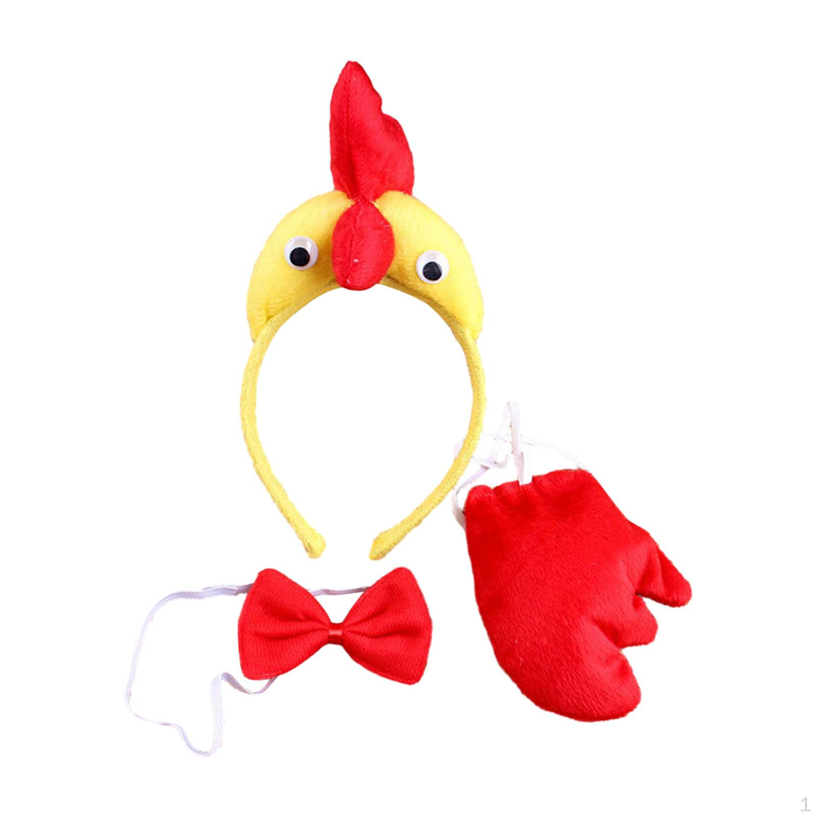 

Повязка на голову с животным, хвост, галстук-бабочка, набор, повязка для волос для косплея на Хэллоуин, аксессуар для костюма для танцев