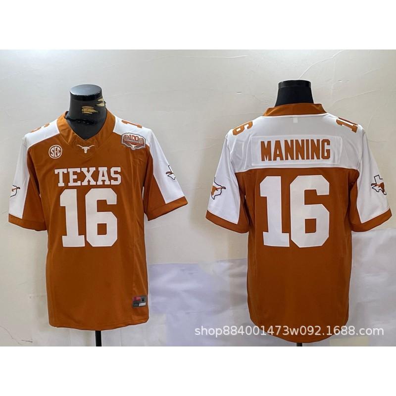 ג'רזי כדורגל מכללות רטרו Texas Longhorns Buffalo Bills לגברים, מדים לאימון רקומים