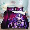 Tokisaki Kurumi Yoshino Gothic Lolita Rotes Kleid Bettbezug-Set Date A Live Dunkler Anime-Druck Bettwäsche Geschenk Für Otaku-Fans