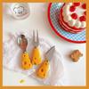 Super Cute Cheese Knife and Fork Cute Breakfast with Butter Cake Bread Dessert Fork