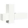 Vidaxl 3-Cz. TV Cabinet Set, White, Wood-Based Material