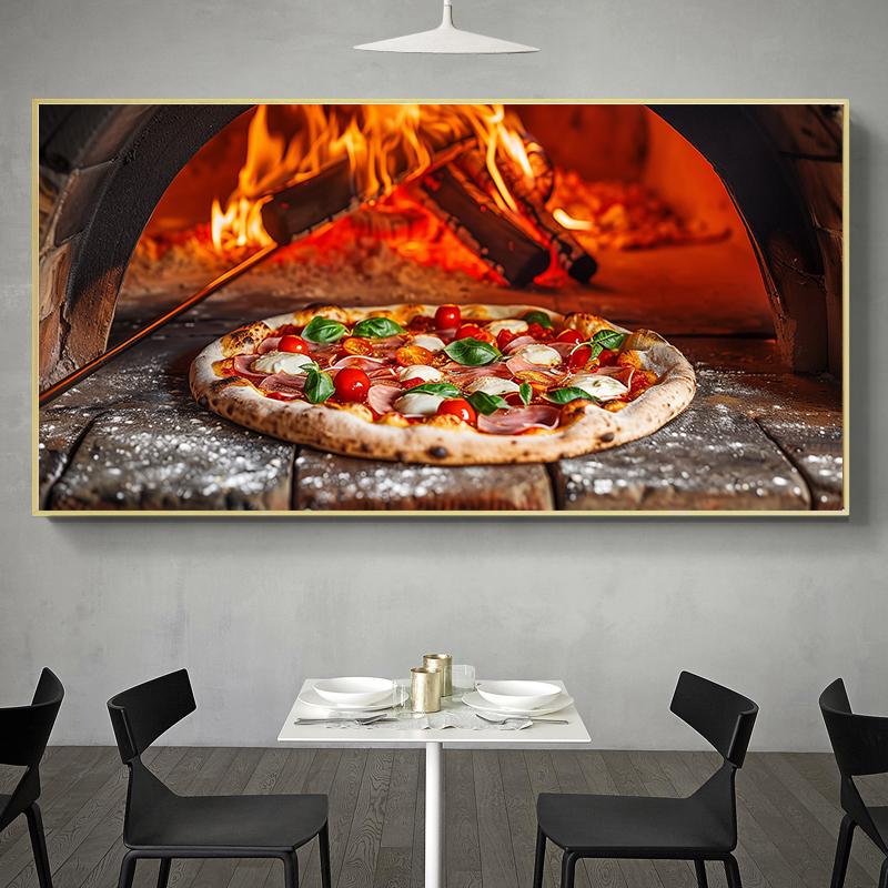 Hamburger Spices and Herbs Pizza Hot Dog Coffee Poster Canvas Painting Print  Kitchen Art Restaurant Wall Home Decor