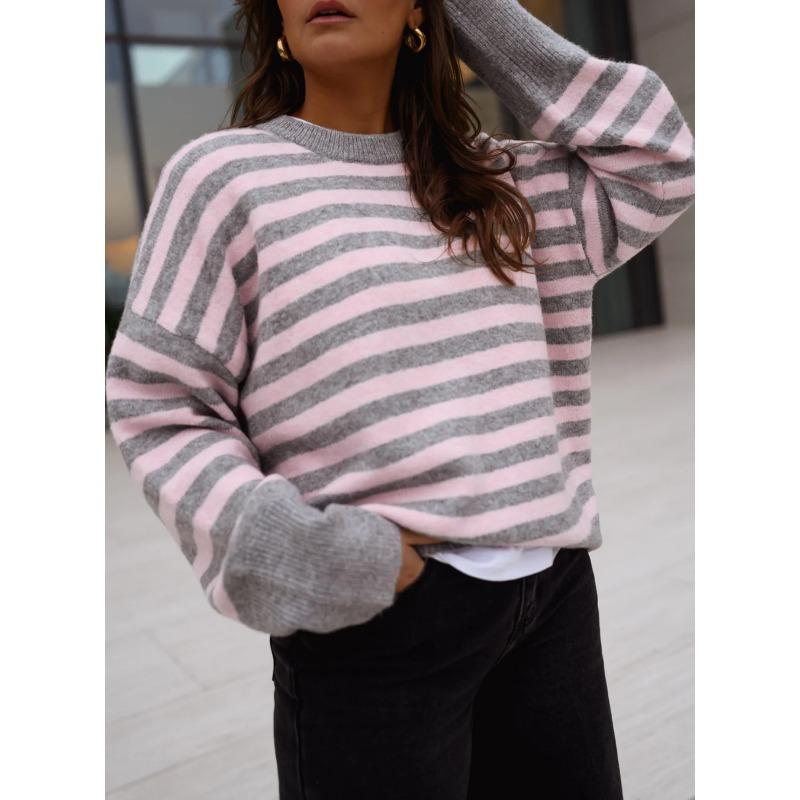 DICFY Women's Fashion Casual Long Sleeve Autumn Winter Loose Sweaters