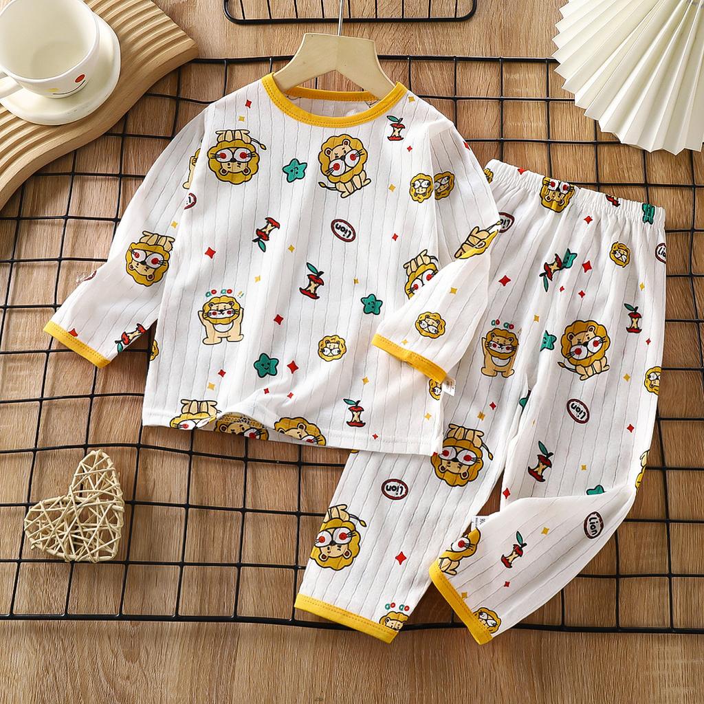 Baby Pajamas Sets Cotton Child Pajamas Toddler Long Sleeve Baby Nightwear Pyjamas Kids Cartoon Homewear Clothes