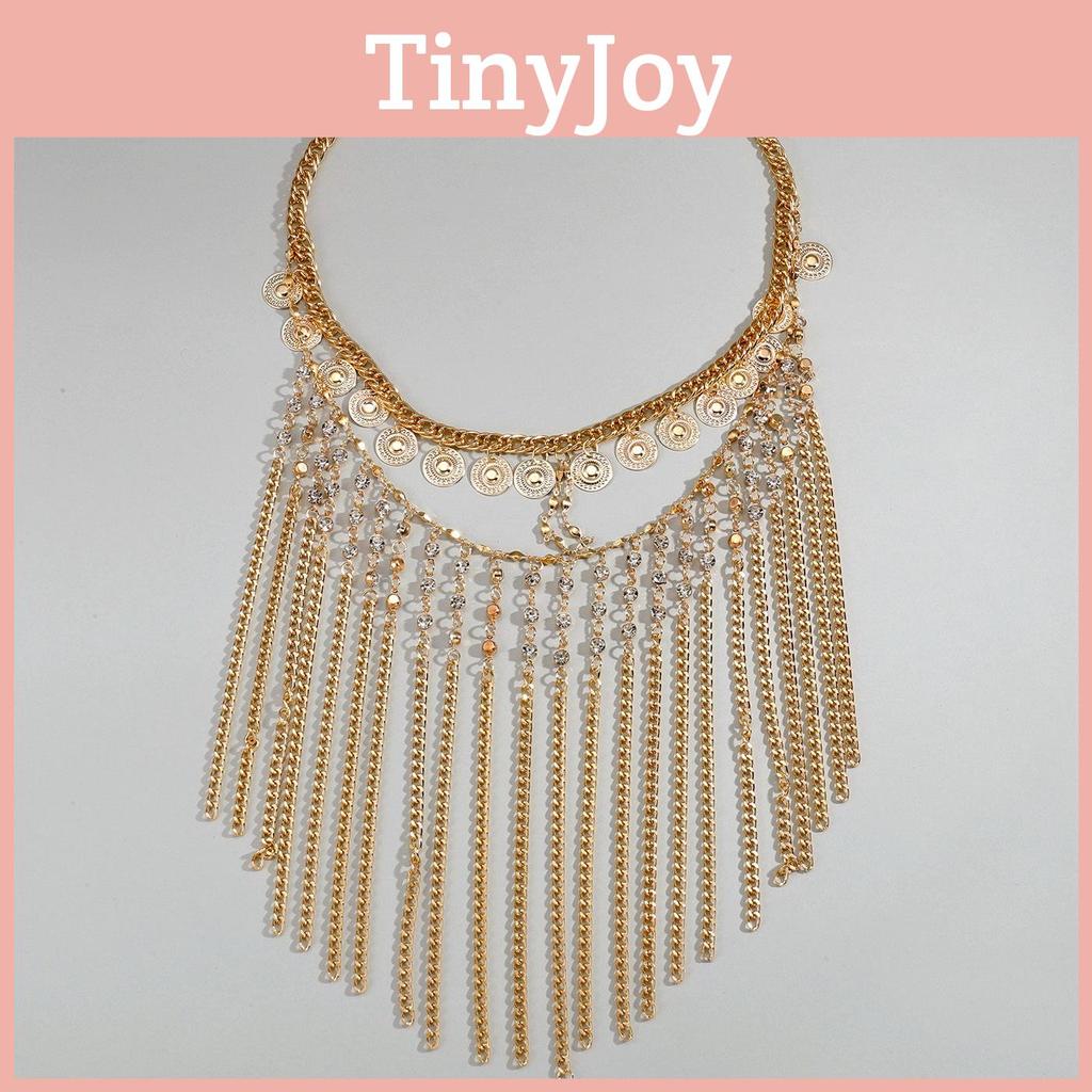 Head Jewelry Ethnic With Gold Water Drill Chain Tassel For Festival Party Wear