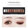NOVO5077 Ten-Color Earth-Tone Eyeshadow Palette - Pearlescent & Matte for Smoky Makeup