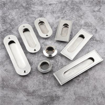 Stainless Steel Concealed Cabinet Handle Recessed Pull Hidden Drawer Pull Hardware for Wardrobe Sliding Door Furniture Fitting Durable Metal Grip