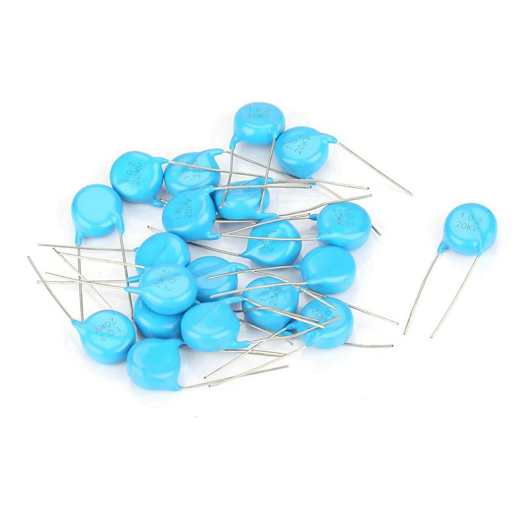 20pcs 20KV 1nF 0.001uF 1000pF 102 High Voltage Ceramic Capacitor Kit