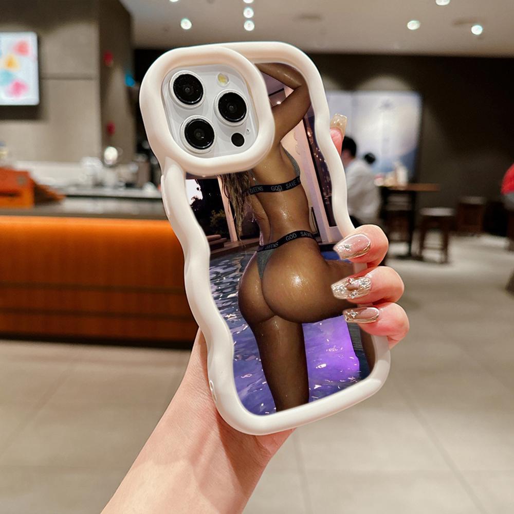 Macaron Big Wave Soft Phone Case for iPhone 11 12 13 14 15 Pro Max Samsung A13 A23 A14 A24 A53 A54 A55 Xiaomi Redmi Note 13 12C Cover A50 Sommer Ray