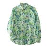 Retro Floral Cotton Linen Lapel Long Sleeve Women's Shirt - 2026 Spring Collection