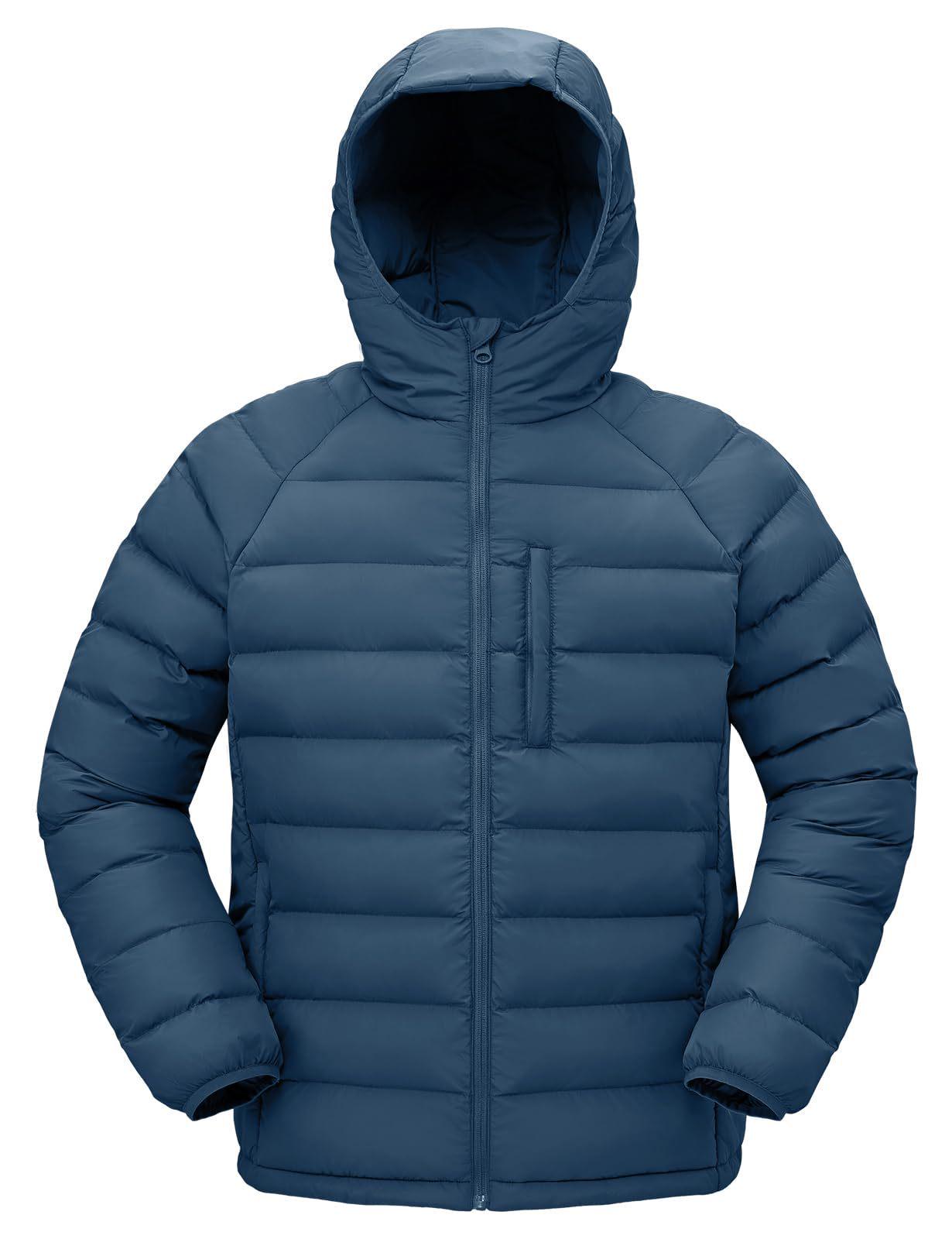 

Men s Hooded Winter Workwear Jacket - Thickened Cotton for Warmth XL