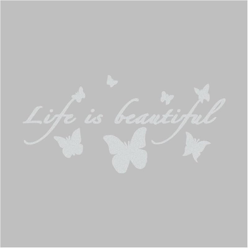 Life is Beautiful Butterflies Car Decal Sticker, Car Window Decal Bumper Sticker, Car Decoration Accessories, Waterproof Vinyl Decal Stickers for Car