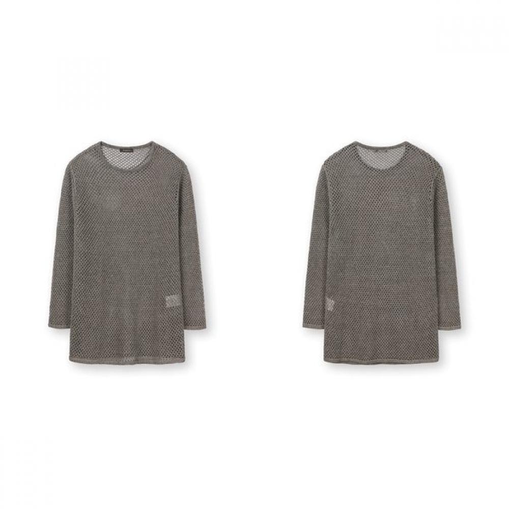 FURINA Linen Blend Golden Mesh KniT T shirT
