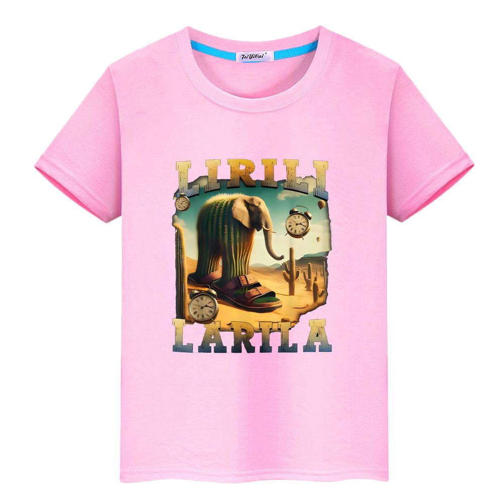 Italian Brainrot print  100%Cotton cartoon t shirt for kids boy 10years Tees Short  Anime Tops kids clothes girls y2k one piece