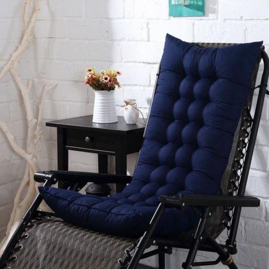 Recliner Chair Cushion with Ties Thick PP Cotton Chairs Pad for Garden Office Washable