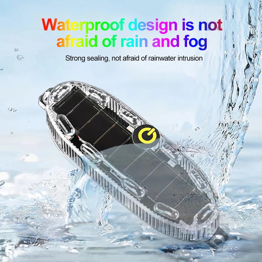 Solar Power Warning Light with Colorful LED For Car Motorcycles Flashlight Indicator In-Night Caution Strobe Light Running Lamp