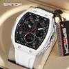 New Men's Trendy Digital Silicone Watch - Barrel Shape, Waterproof, Multifunction with Alarm.
