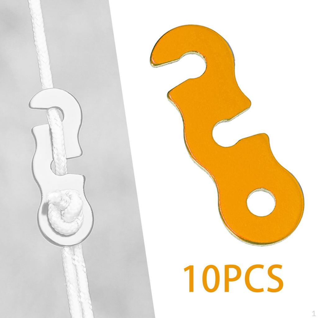 10 Rope Adjuster Adjustable Hole Aluminum Alloy Tent Tensioners for Guy line Camping Gear Outdoor