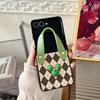 Rhombus Mickey Head for Samsung ZFlip7 Phone Case Folding Screen Zflip6/5/4/3 Wristband Case