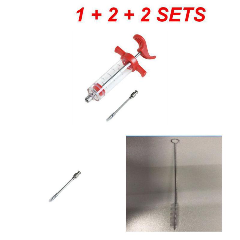 Turkey Baster Syringe Cooking Set Chicken Poultry Meat Marinade Injector BBQ Basting Brush Set Syringe Kitchen Tool