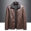 Fur and Fur One-piece Leather Jacket for Men In Autumn and Winter, with Thickened Lamb Wool for Warmth and Casual Leather Jacket