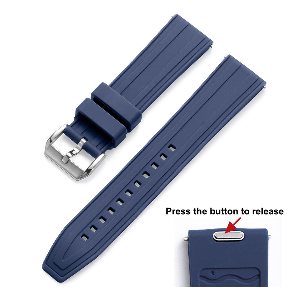 Tropical Rubber Watch Band Waterproof Sports Watch Strap 20mm 22mm Premium Rubber Diving SmartWatch Band for Oris for Omega Belt