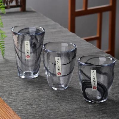 Japanisches Haushalt Japanischer Stil Handgefertigt Schmutz Wolken Hammer Muster Glas Wasserglas Weinglas Teetasse 1 Stück