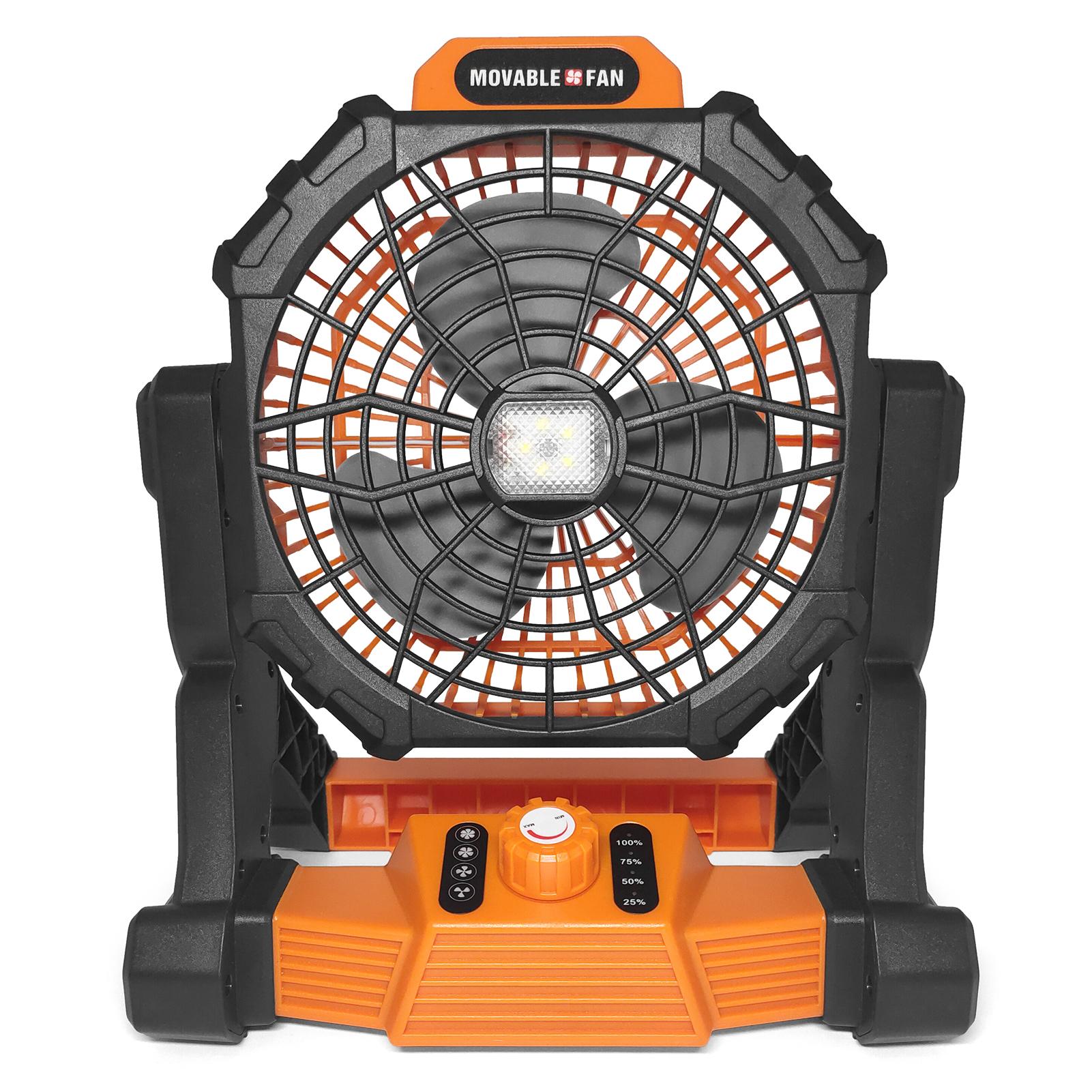 

2-в-1 Кемпинг Вентилятор Фонарь Подвесной Палаточный Вентилятор Фонарь Power Bank Вентилятор Палатки для Кемпинга Рыбалка оранжевый