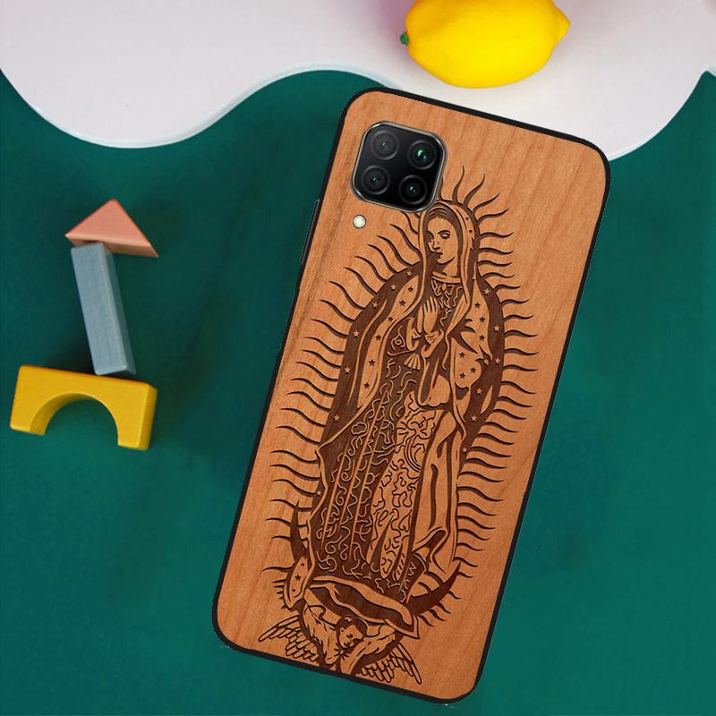 Buddha Jesus Guadalupe Wood For Huawei Nova 11i 12s 12i 8i 7i Y73 Y70 Y90 Y60 Y72 Y61 Y91 9 10 SE P30 Pro P40 Lite Case Huawei Nova 11i