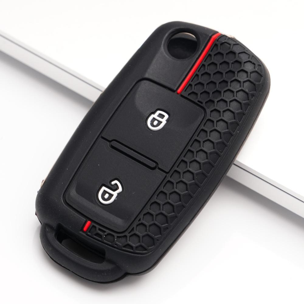 Key Case Cover for Volkswagen Polo Golf Passat Tiguan Octavia Beetle Caddy T5 Up Anti-Scratch Guard Shockproof Protection Soft Grip Texture
