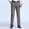 Spring and summer new half polyester half cotton middle-aged men's casual trousers loose straight business men's trousers