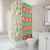 TU Charming Christmas Shower Curtain Festive Holiday Bathroom Decor Waterproof Fabric Holiday Decor Xmas Pattern Home Textile