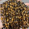 Faceted Natural Yellow Tiger Eye Rice Beads for DIY Handmade Accessories