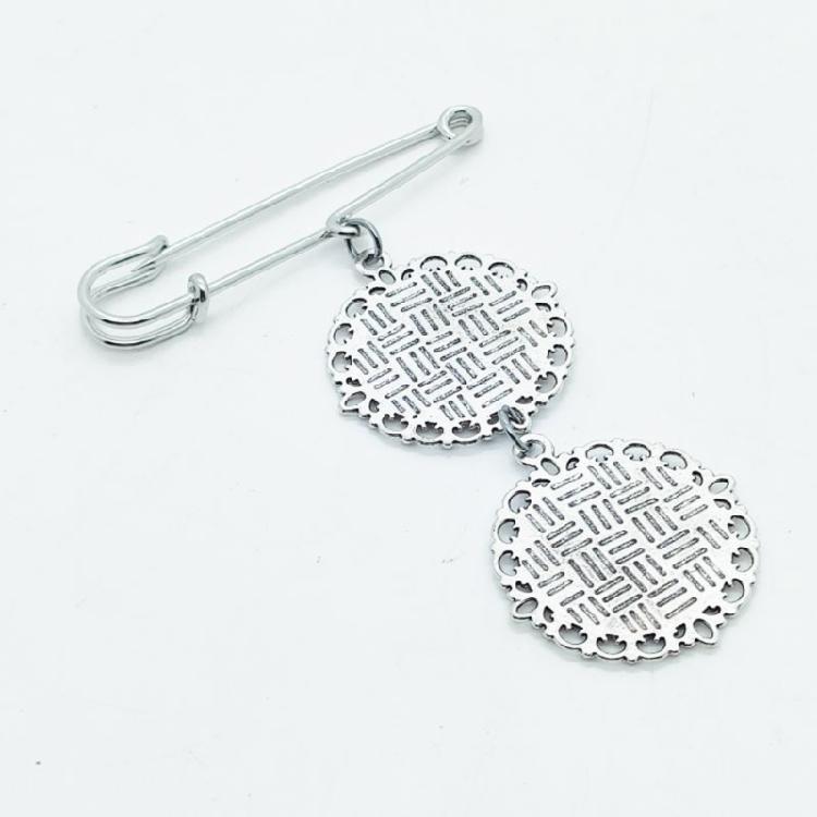 Blank Badge Pin Photo Frame Brooch Heat Transfer Blank Lapel Pin Alloy Material