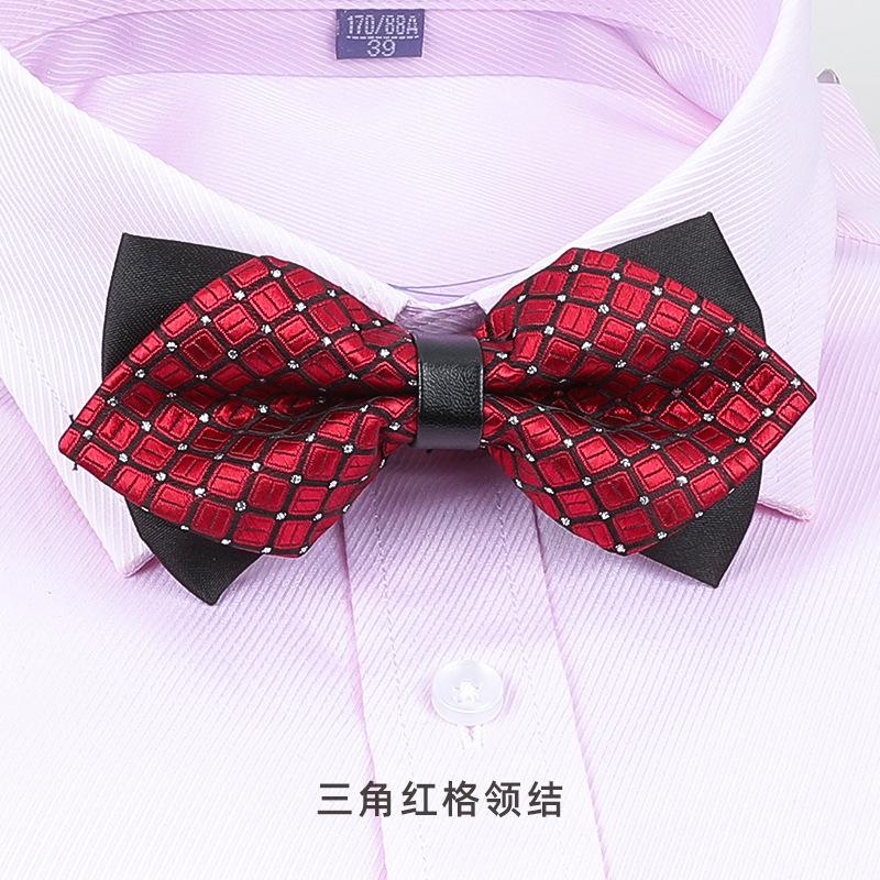 Bow Tie Wedding Male, Korean Groom Wedding Best Man Men British Bow Tie Burgundy Bow Red Bow Tie