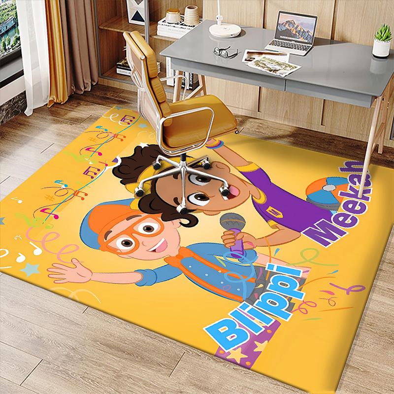 Blippi Printed Absorbent Washable Carpet, Non-Slip Bathroom Mats, Kitchen Rugs, Yoga Mat,Living Room Entrance, Camping Picnic Rugs