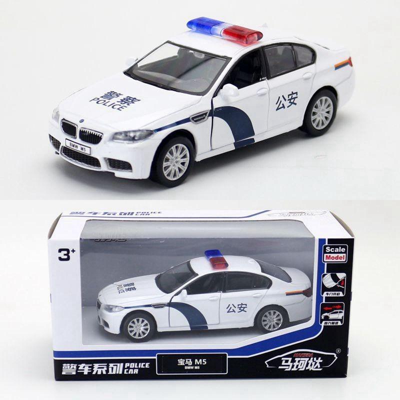 Alloy Car M5 Model 136 Scale Police Emergency Vehicle For Kids Collectors