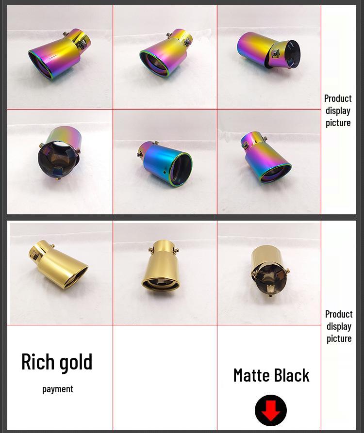 Blue Titanium Exhaust Tailpipe for Cruze, Livina, Senya, Vios, and New Bora