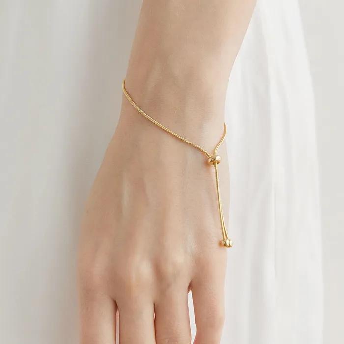 clamp rope bracelet (W005_gold)