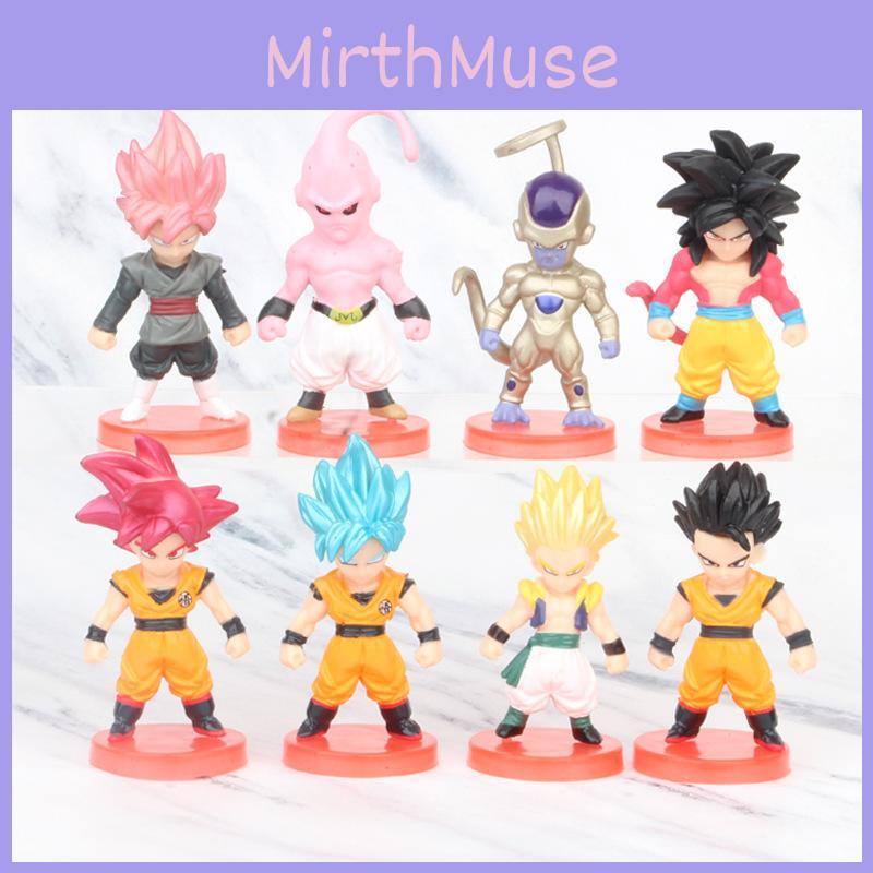 Dragon Fun Seven Ball Pvc Figurine Set Adorable Buu Super Blue Red Black Goku Display