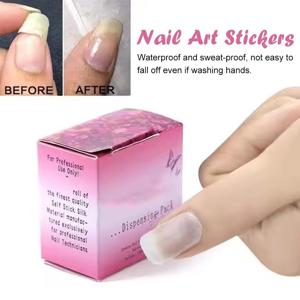 New Self Adhesive Silk Nail Paper, Simple Triangular Art Fingertips, Damaged Bandage Nail For R H5Y0