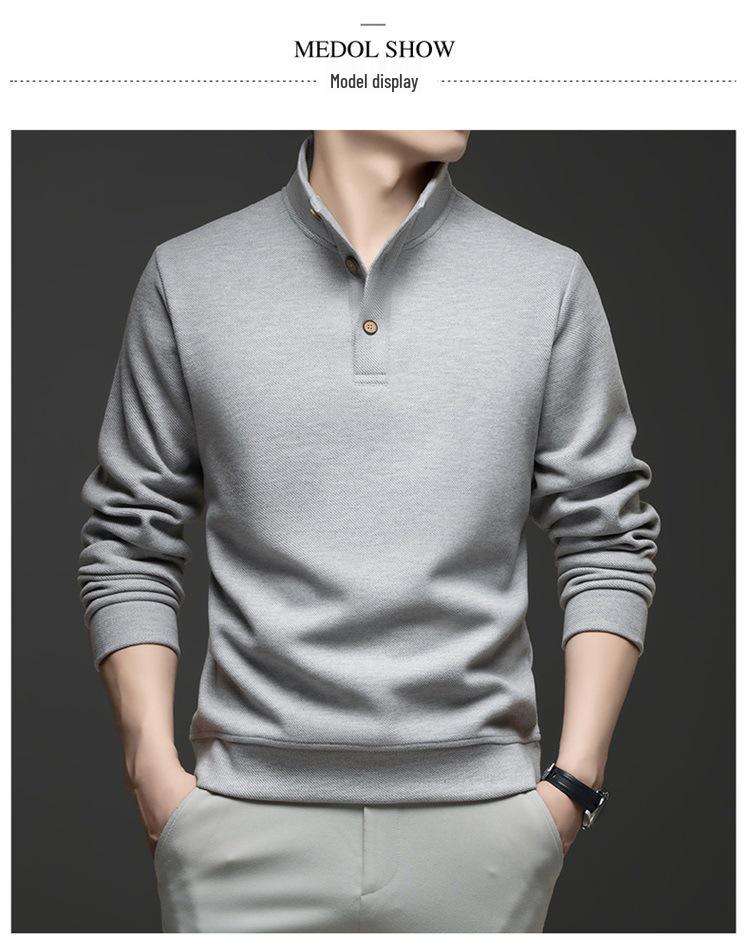 2025 Men's Fleece-Lined Sweatshirt: Cozy, Warm, Loose Fit, Long Sleeves - Ideal Base Layer for Autumn and Winter