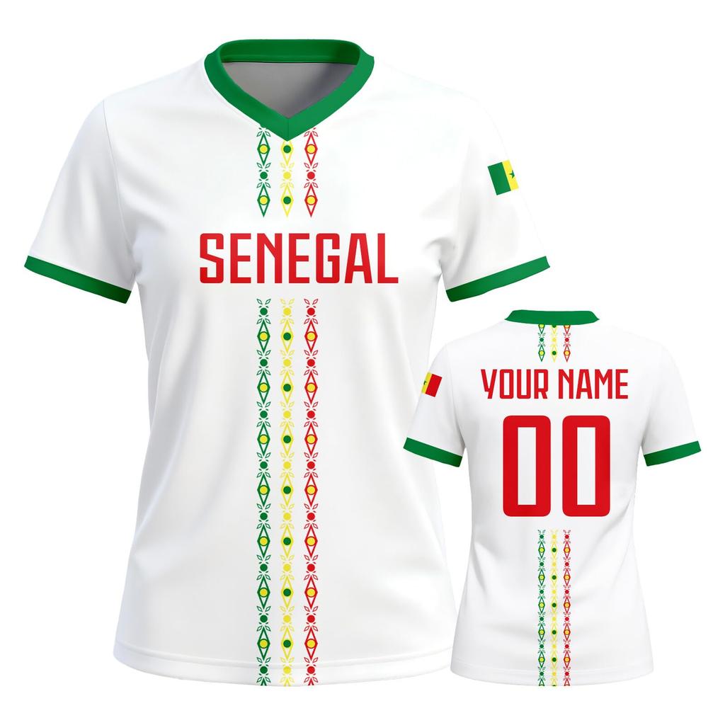 Custom Women Soccer Jersey Short Sleeve Breathable Athletic Top Personalized Team Name Number Sports Shirt for Match Training